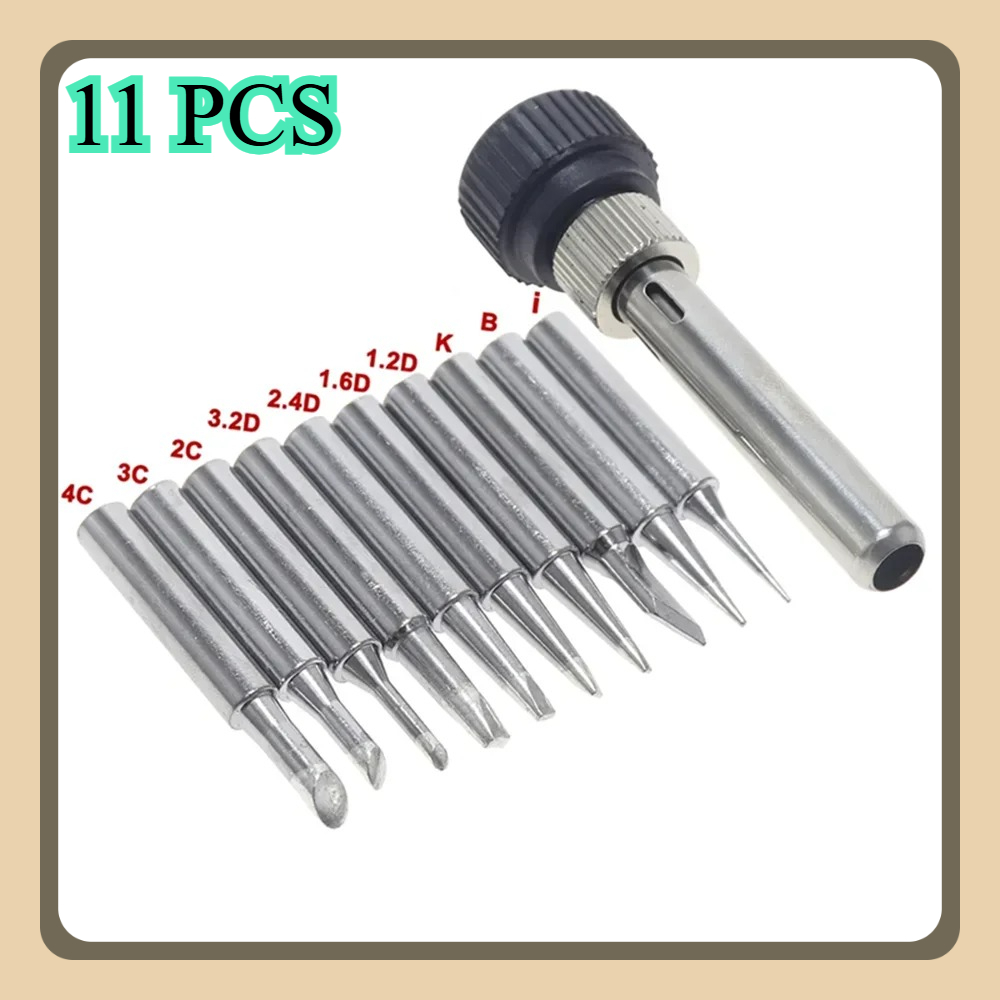 Electronics Repair Kit With Soldering Iron - 11Pcs 900M Lead-Free Soldering Iron Tips