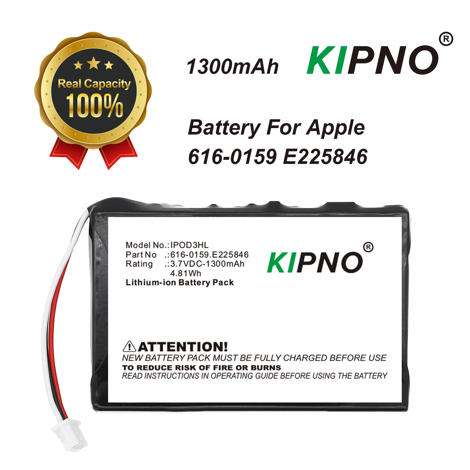 KIPNO Battery For IPod 3 3G 3r - Phone Battery Replacement recension och pris