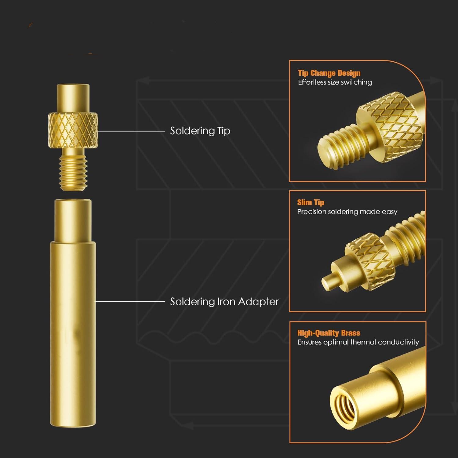 Heat Insert Nut Iron Tips Head - Electronics Repair Kit With Soldering Iron recension och pris