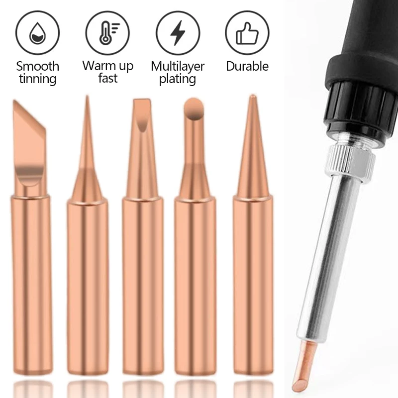 5PCS/Lot Pure Copper Soldering - Electronics Repair Kit With Soldering Iron recension och pris
